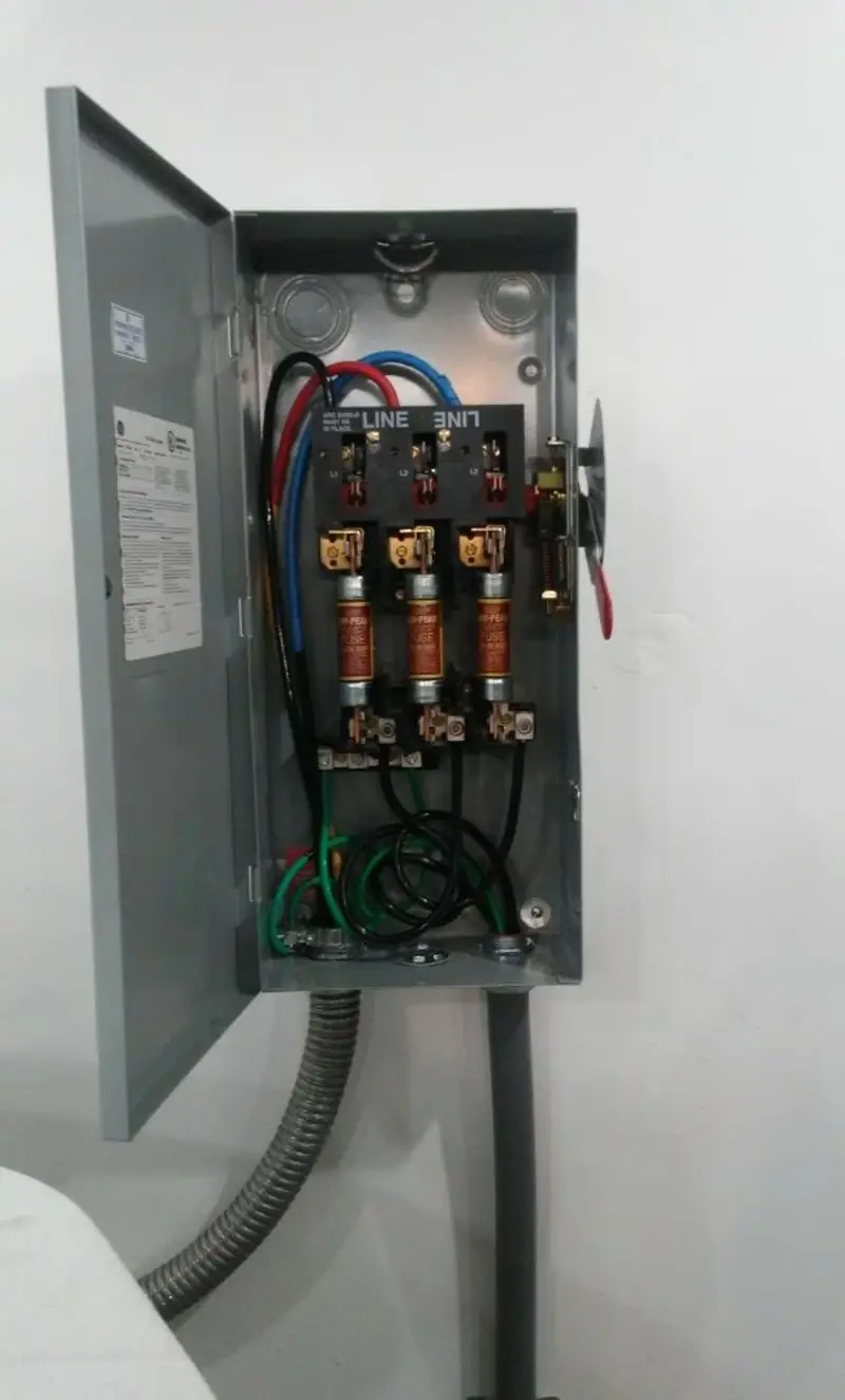 Three-phase disconnect switch installed for Smoke Detector Installation in Spring Valley Lake